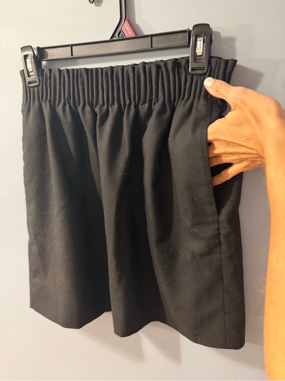 J. Crew Black High-Waist Elastic Shorts